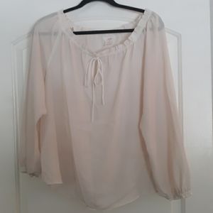 White billowy peasant top